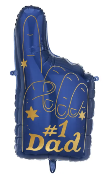 XXL Folienballon Figur - Nummer 1 Dad - 86,5cm x 46cm